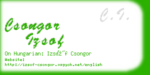 csongor izsof business card